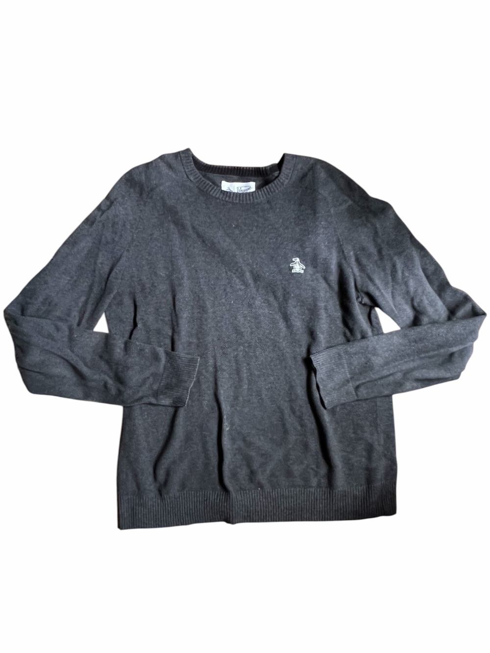 Original Penguin Men's Crewneck Sweater - Charcoal Gray